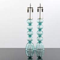 Pair of Murano Lamps, Manner of Barovier & Toso - Sold for $3,750 on 05-02-2020 (Lot 4).jpg